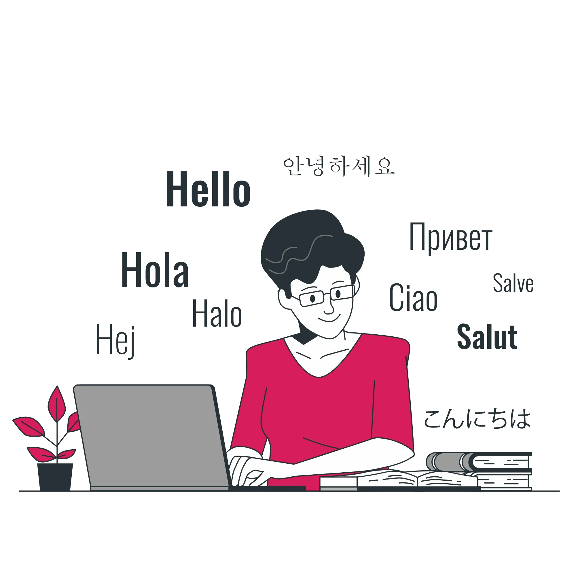 Imagen de una persona trabajando