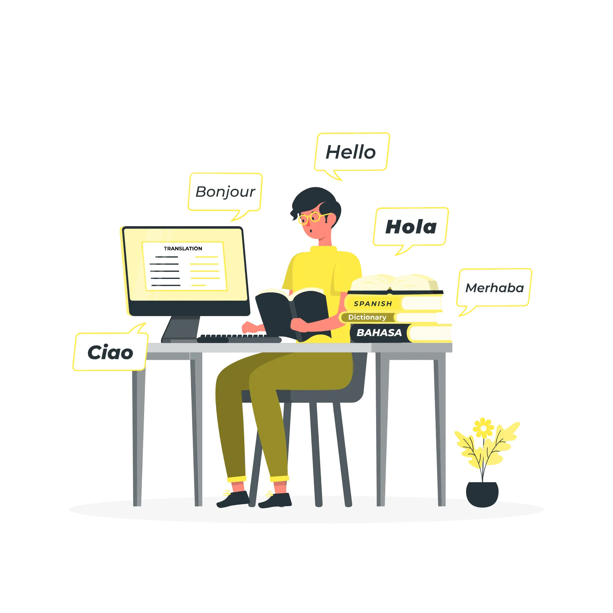 Imagen de una persona trabajando